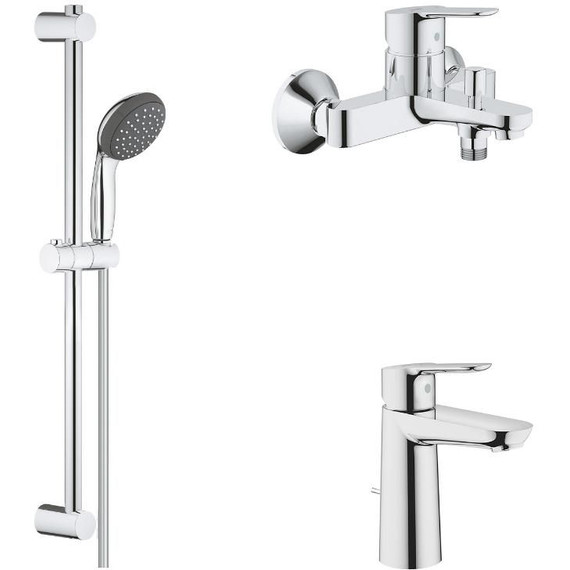 Набор смесителей 3 в 1 для ванны с коротким изливом Grohe Start Edge 120210 фото 