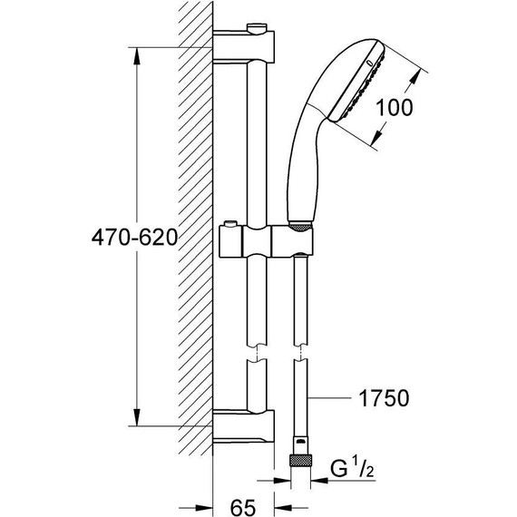 Набор смесителей 3 в 1 для ванны с коротким изливом Grohe Start Edge 120210 фото 8