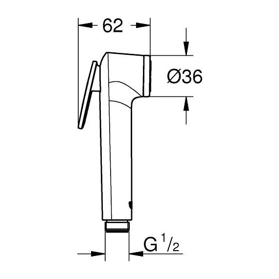 Набор для гигиенического душа Grohe BauCurve 129186 фото 2
