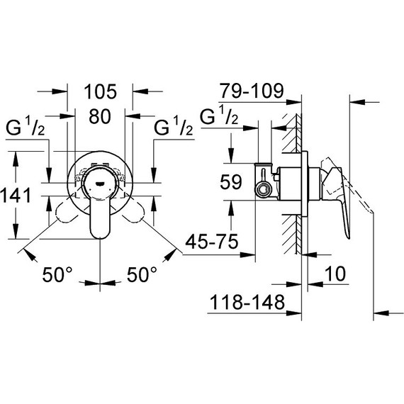 Набор для гигиенического душа Grohe BauEdge 129188 фото 7