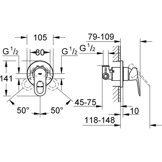 Набор для гигиенического душа Grohe BauLoop 129189 фото 6
