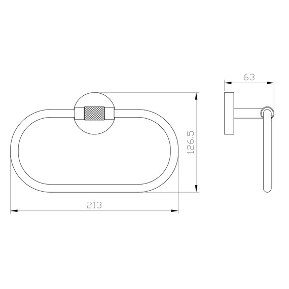 Кольцо для полотенец Wonzon & Woghand Majestic WW-9213, цвет чёрный фото 4
