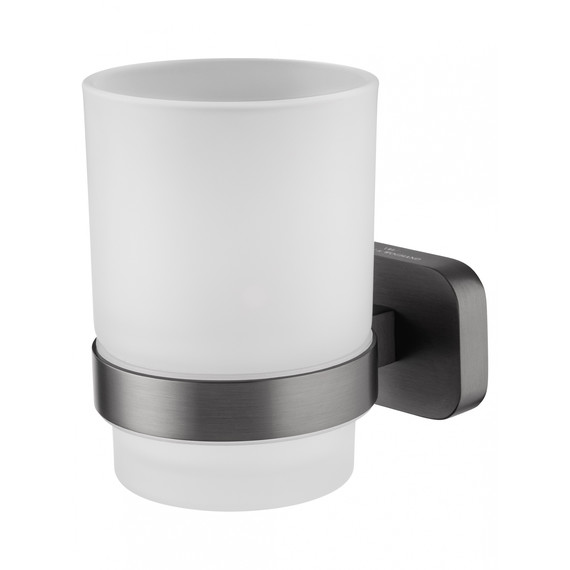 Стакан для зубных щеток Wonzon & Woghand Graffity WW-9321-BGM, цвет тёмный графит брашированный фото 