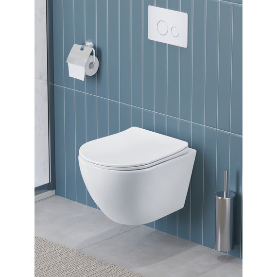 Унитаз подвесной безободковый BelBagno MARINO-TOR BB7026CH-TOR/SC (система смыва торнадо) с тонкой крышкой микролифт фото 5