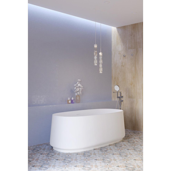 Ванна отдельностоящая Cezares Lux 170x82 см CZR-LUX-CENTRAL-170-82-58-MATT, белый матовый фото 5