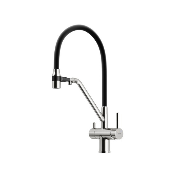 Смеситель для кухни Sancos Dora SC4003BN, никель/чёрный фото 