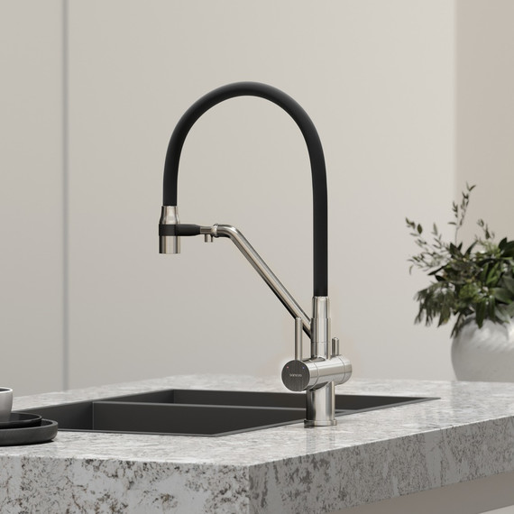 Смеситель для кухни Sancos Dora SC4003BN, никель/чёрный фото 2