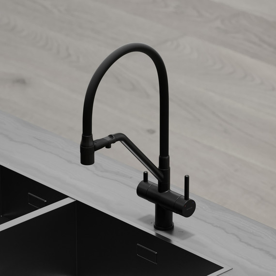 Смеситель для кухни Sancos Dora SC4003MB, матовый чёрный/чёрный фото 5