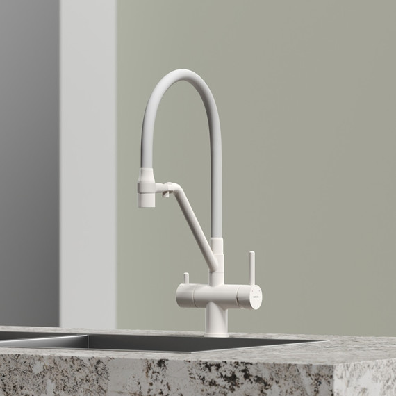 Смеситель для кухни Sancos Dora SC4003MW, матовый белый/белый фото 3
