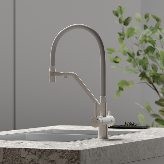 Смеситель для кухни Sancos Dora SC4003MW, матовый белый/белый фото 4