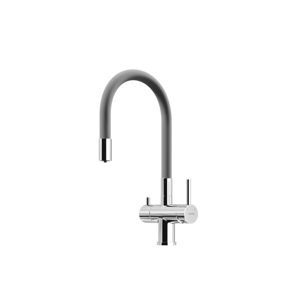 Смеситель для кухни Sancos Lucia SC4004CH, хром/серый фото 