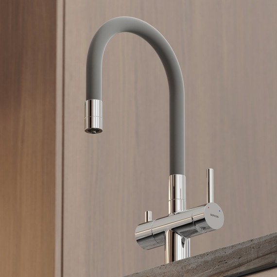 Смеситель для кухни Sancos Lucia SC4004CH, хром/серый фото 6