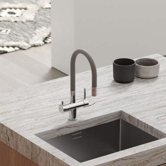 Смеситель для кухни Sancos Lucia SC4004CH, хром/серый фото 7