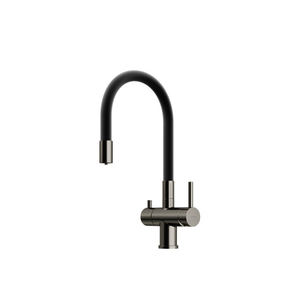 Смеситель для кухни Sancos Lucia SC4004GG, вороненая сталь/чёрный фото 