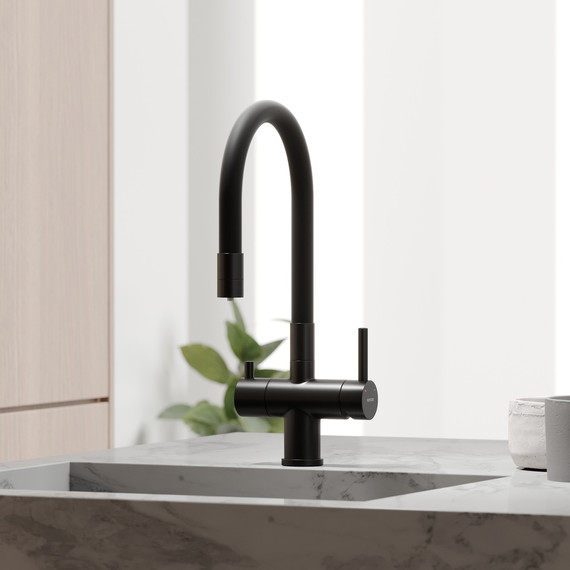 Смеситель для кухни Sancos Lucia SC4004MB, чёрный матовый/чёрный фото 3