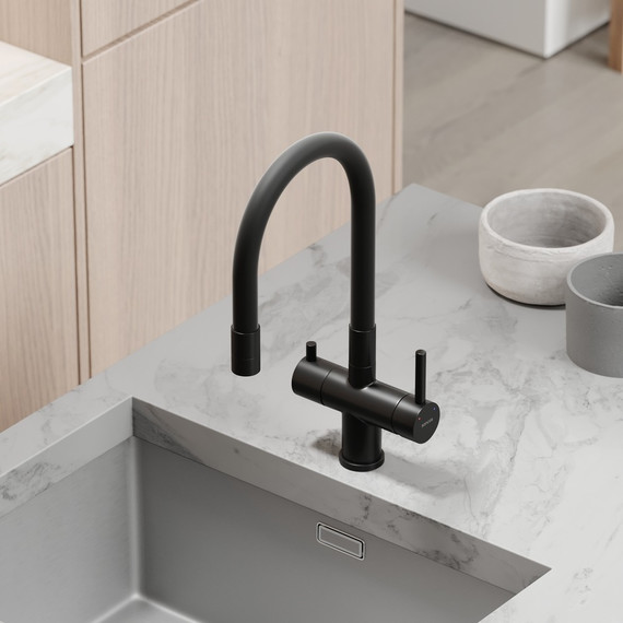 Смеситель для кухни Sancos Lucia SC4004MB, чёрный матовый/чёрный фото 6