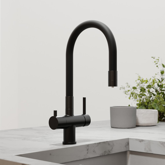 Смеситель для кухни Sancos Lucia SC4004MB, чёрный матовый/чёрный фото 7