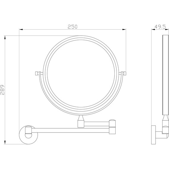 Зеркало косметическое настенное Wonzon & Woghand Easy WW-8158 фото 4