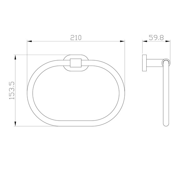 Кольцо для полотенец Wonzon & Woghand First WW-8423-LG, цвет золото глянцевое фото 4