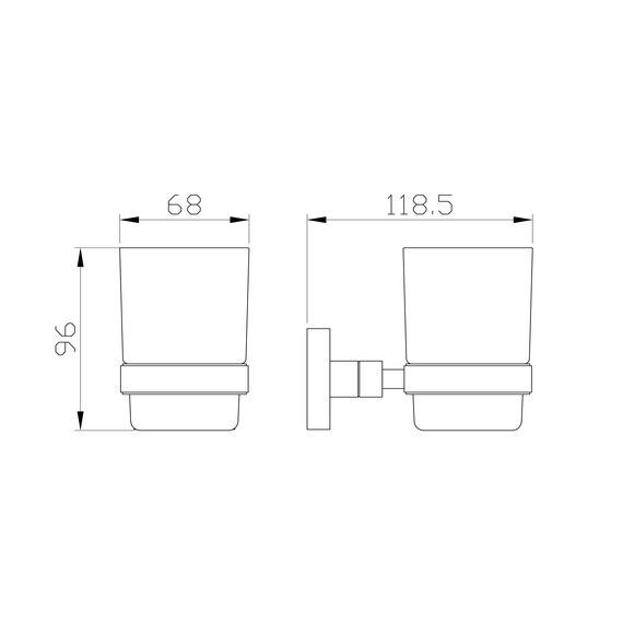 Стакан для зубных щеток Wonzon & Woghand Polo WW-8921-DG, цвет золото глянцевое фото 3