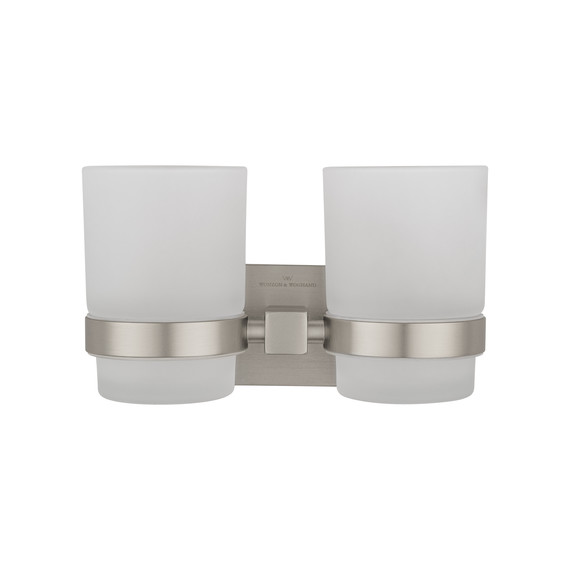 Стакан двойной для зубных щеток Wonzon & Woghand Polo WW-8928-BN, цвет никель брашированный фото 2