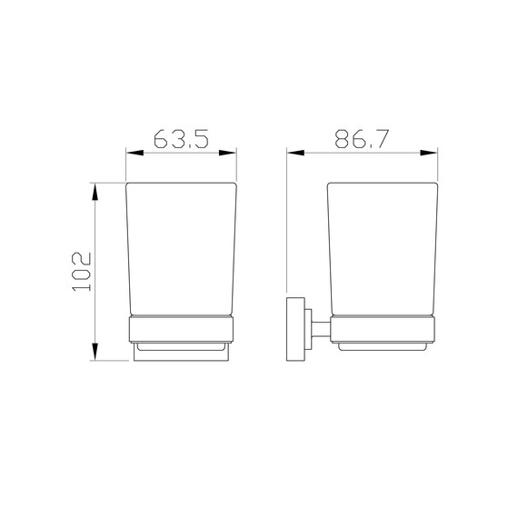 Стакан для зубных щеток Wonzon & Woghand Flat WW-9721 фото 4