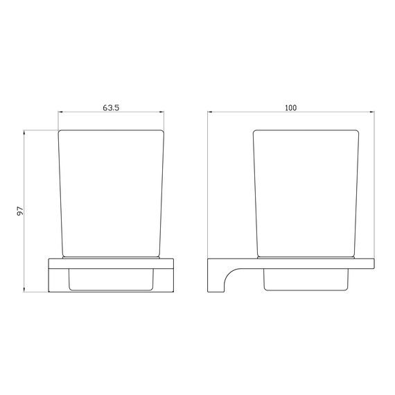 Стакан для зубных щеток Wonzon & Woghand Eclipse WW-9121-BGM, цвет тёмный графит брашированный фото 4