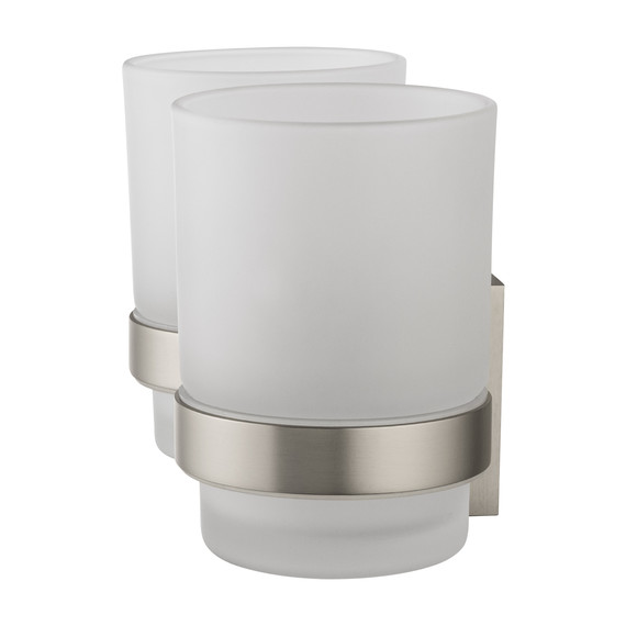 Стакан двойной для зубных щеток Wonzon & Woghand Polo WW-8928-BN, цвет никель брашированный фото 3