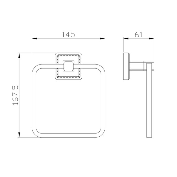 Кольцо для полотенец Wonzon & Woghand Roma WW-7213, цвет бронза брашированная фото 4