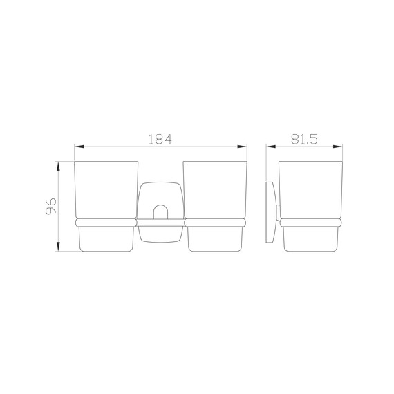 Стакан двойной для зубных щеток Wonzon & Woghand Porto WW-1801 фото 2