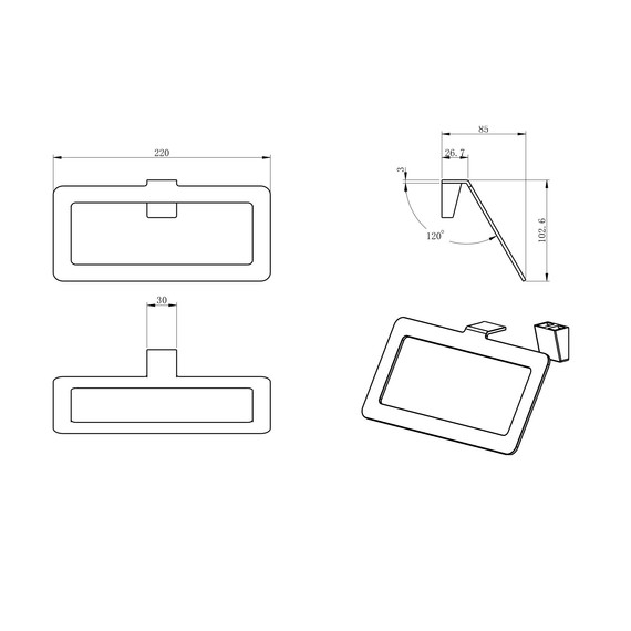 Кольцо для полотенец Wonzon & Woghand Eclipse WW-V2201-BG, цвет золото брашированное фото 2