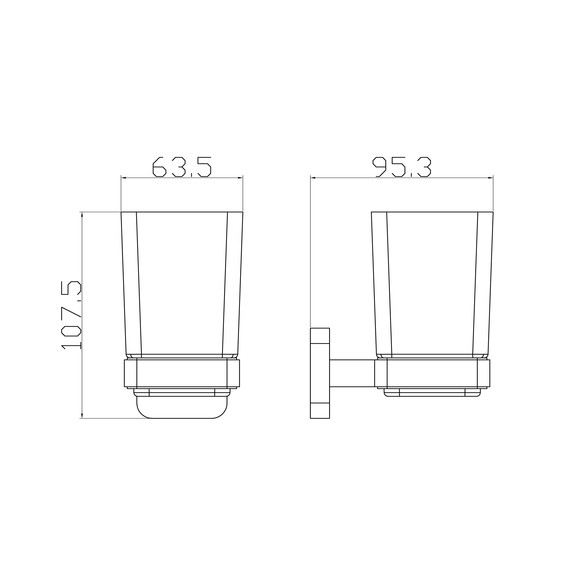 Стакан для зубных щеток Wonzon & Woghand Still WW-6621 фото 3