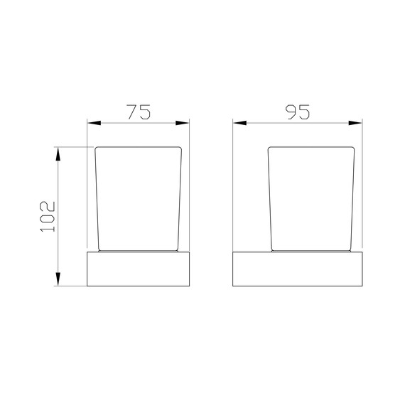Стакан для зубных щеток Wonzon & Woghand Lotte WW-8321-BG, цвет золото брашированное фото 2