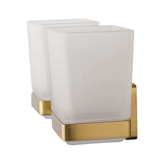 Стакан двойной для зубных щеток Wonzon & Woghand Roma WW-7228, цвет бронза брашированная фото 3