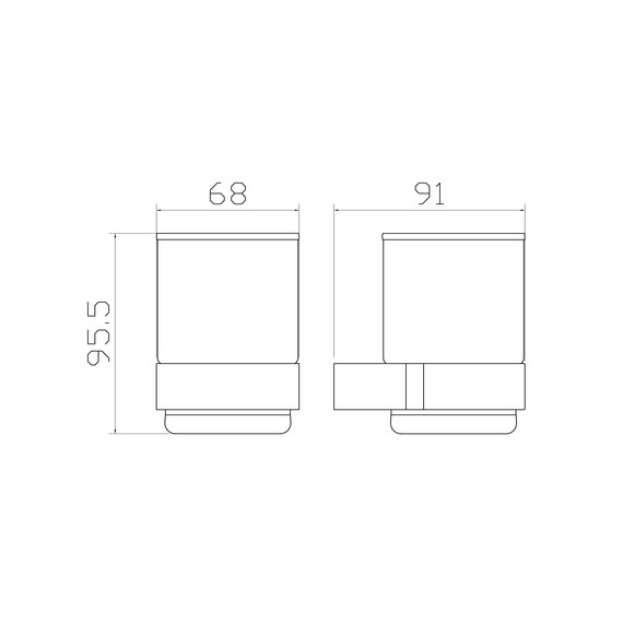 Стакан для зубных щеток Wonzon & Woghand Carbon WW-7721, цвет чёрный матовый фото 2