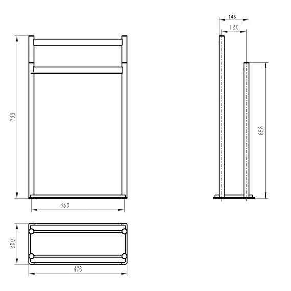 Полотенцедержатель Wonzon & Woghand WW-V4901-GM, цвет тёмный графит брашированный фото 4