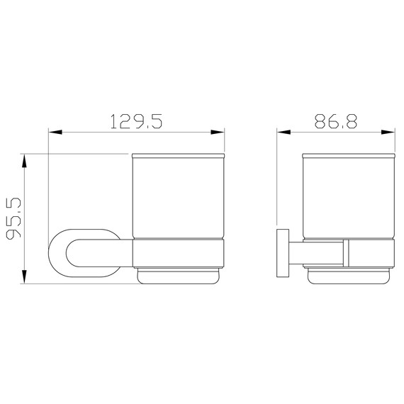 Стакан для зубных щеток Wonzon & Woghand First WW-8421-LG, цвет золото глянцевое фото 4