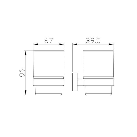 Стакан для зубных щеток Wonzon & Woghand Graffity WW-9321-BGM, цвет тёмный графит брашированный фото 4