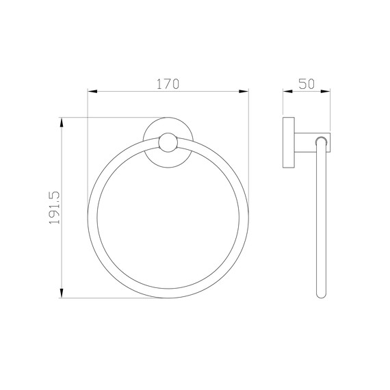 Кольцо для полотенец Wonzon & Woghand Easy WW-8113 фото 3