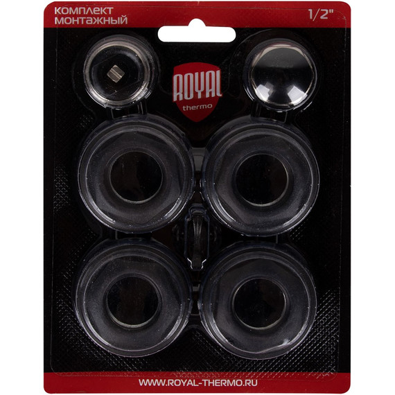 Набор присоединительный Royal Thermo 1"х1/2", чёрный фото 8