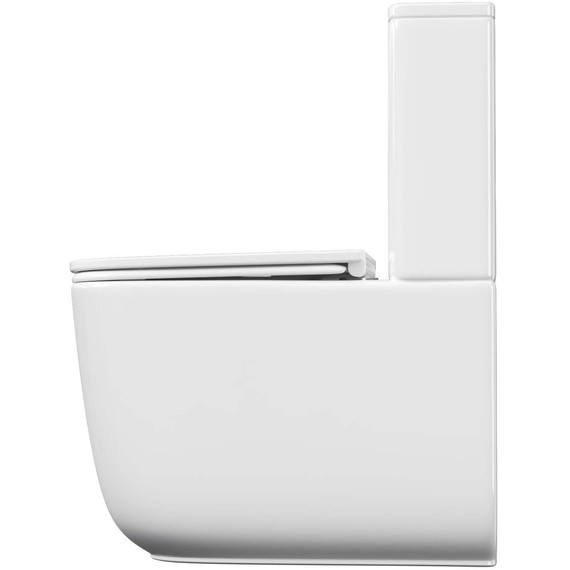 Унитаз-компакт безободковый Aquatek Optima Plus Square AQ4451-00 с тонкой крышкой микролифт (система смыва Торнадо) фото 4