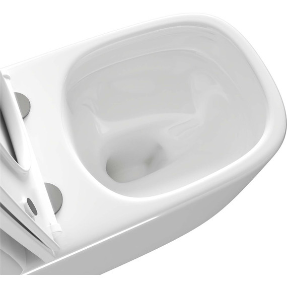 Унитаз-компакт безободковый Aquatek Optima Plus Square AQ4451-00 с тонкой крышкой микролифт (система смыва Торнадо) фото 5