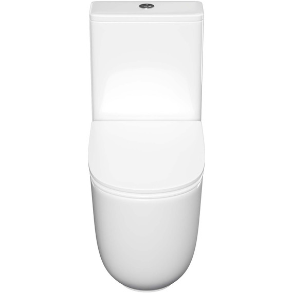 Унитаз-компакт безободковый Aquatek Optima Plus AQ4452-00 с тонкой крышкой микролифт (система смыва Торнадо) фото 2