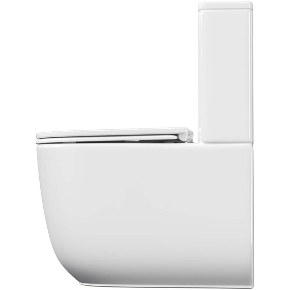 Унитаз-компакт безободковый Aquatek Optima Plus AQ4452-00 с тонкой крышкой микролифт (система смыва Торнадо) фото 4