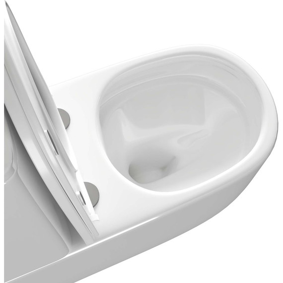 Унитаз-компакт безободковый Aquatek Optima Plus AQ4452-00 с тонкой крышкой микролифт (система смыва Торнадо) фото 5