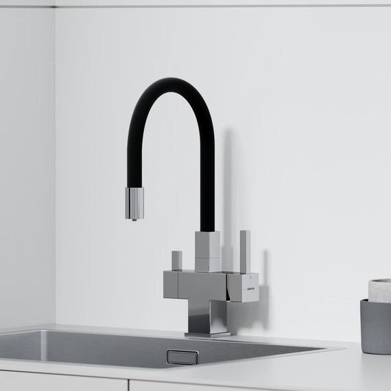 Смеситель для кухни Sancos Arno SC4005CH, хром/чёрный фото 2