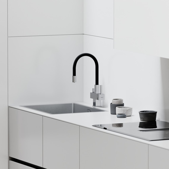 Смеситель для кухни Sancos Arno SC4005CH, хром/чёрный фото 3