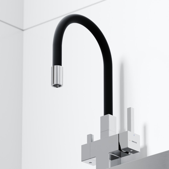 Смеситель для кухни Sancos Arno SC4005CH, хром/чёрный фото 5