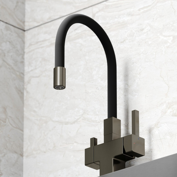 Смеситель для кухни Sancos Arno SC4005GG, вороненая сталь/чёрный фото 2