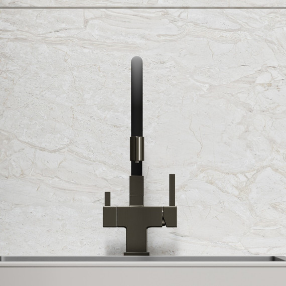 Смеситель для кухни Sancos Arno SC4005GG, вороненая сталь/чёрный фото 3